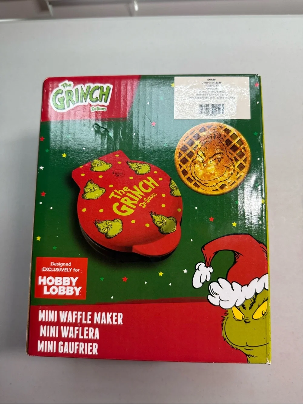 The Grinch Red Mini Waffle Maker by Dr. Seuss